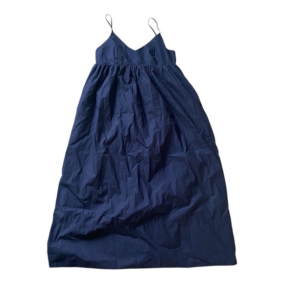 Quince 100% Organic Cotton Sleeveless Maxi Dress Sz L Black NEW - Picture 2 of 4